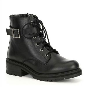 Chelsea & Violet Carli Black Combat Boots Sz 8